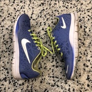 Nike blue and yellow free run 5.0